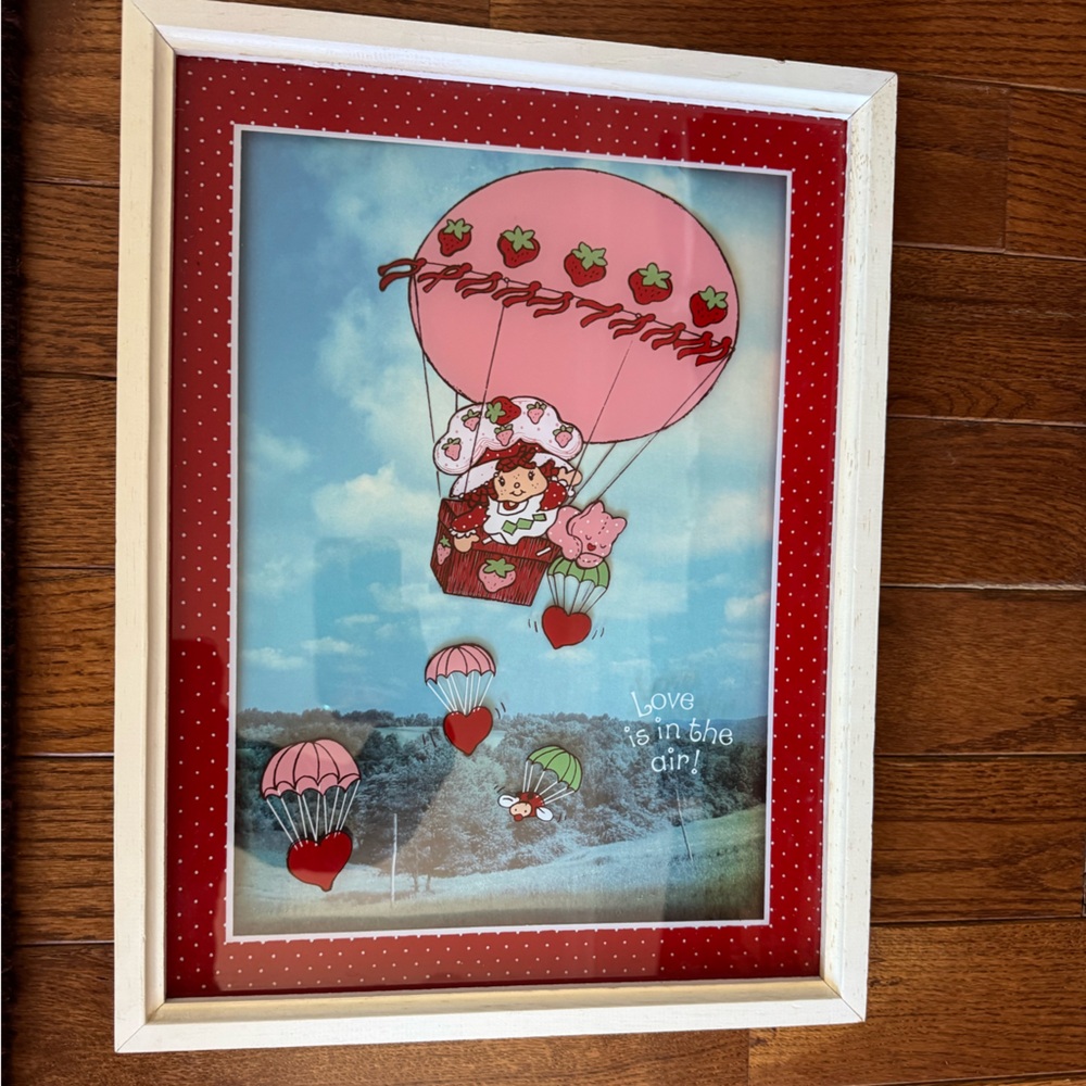 Strawberry Shortcake Lulu’s glass shadow box picture